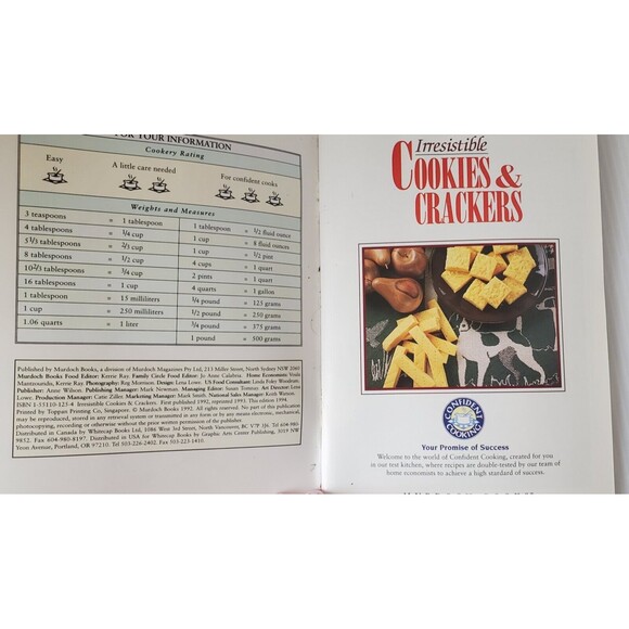 Irresistible Cookies & Crackers Hawthorn Series Vintage Cookbook Recipes 1992 - Picture 3 of 9
